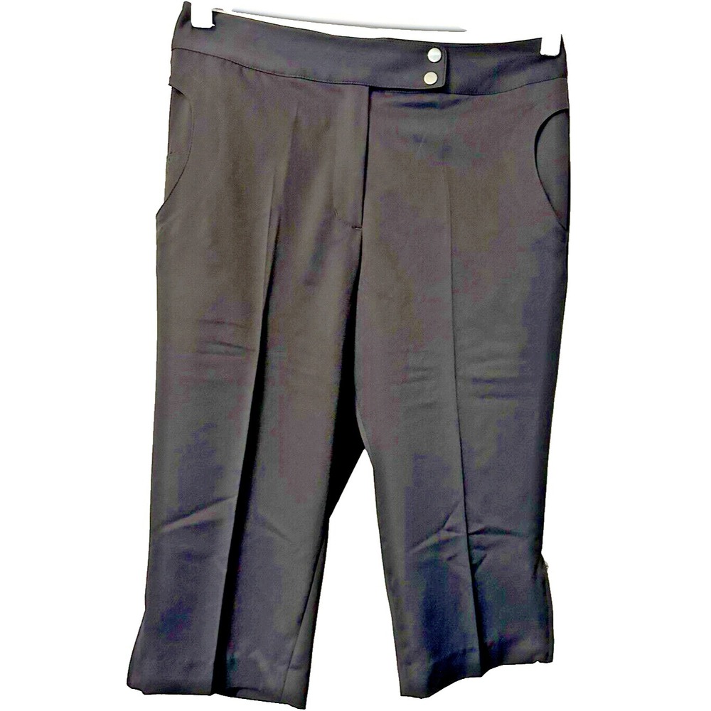 Monterey Club Classic Essentials Capri Golf Pants Size 6 Black classy